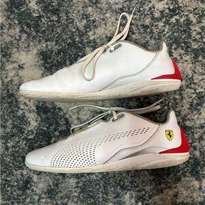 Puma Ferrari White and Red Men's Shoes